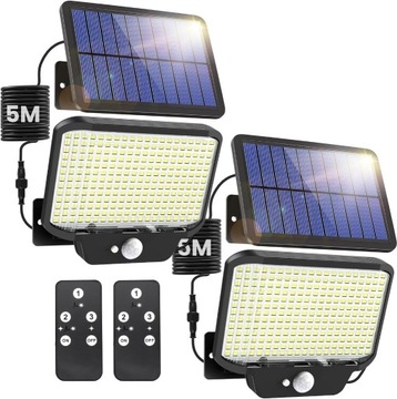 2x Lampa solarna 1400 lm 266 diod LED IP65 