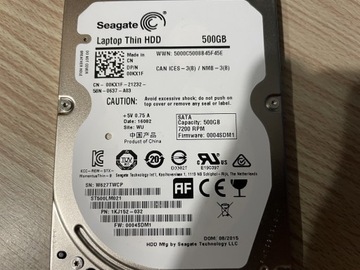 Dysk twardy HDD 2,5" Seagate 500gb 7200RPM