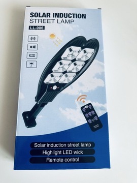 Lampa ogród garaż ulica solarna Led pilot czujnik