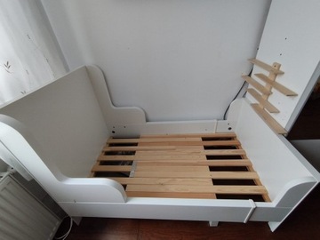 Łóżko Ikea BUSUNGE 81 x 160 cm biały