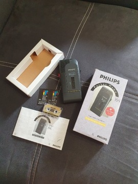 Stary Dyktafon Philips Pocket Memo 394 + kaseta