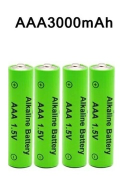 4x Baterie AAA 1.5V do wielokrotnego użytku