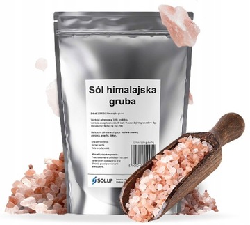 Sól Himalajska Gruba Różowa Gruboziarnista 500g