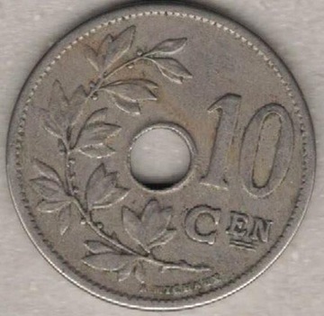 Belgia 10 centymów centimes 1905 E 22 mm  nr 2