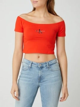 Nowy crop top Calvin Klein bluzka XS czerwona