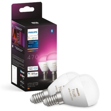 ZESTAW 2x Żarówka ściemnialna LED RGBW Philips Hue White And Color Ambiance