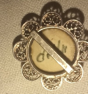 Vintage holenderskie kolczyki, biżuteria Delft