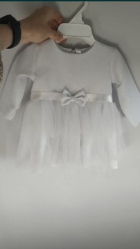 Biała sukienka na chrzest 2-3 miesiące