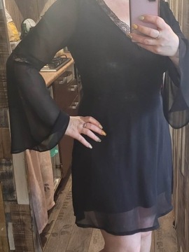 Orsay czarna sukienka z koronką