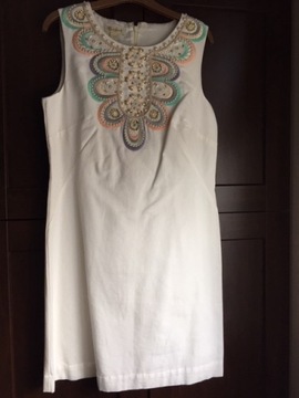 NOWA sukienka elegancka wyjątkowa midi biała