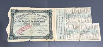 Bank Kredytowy w Warszawie, 5x 1.000 mkp 1922 9emisja
