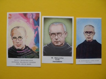 Maksymilian Kolbe - trzy kolorowe obrazki