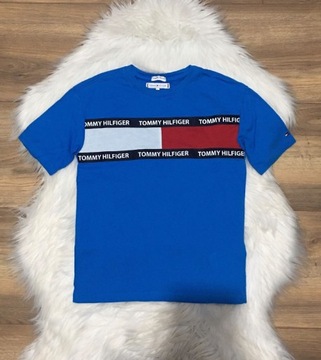 Niebieski t-shirt Tommy Hilfiger XXS 