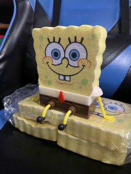 Gąbka SpongeBob + Stojak, uchwyt Kanciastoporty