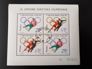 10 sztuk -1964 Blok 41 **  Olimpiada Innsbruck  