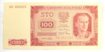 100 złotych 1948 Seria GU 50 STAN2