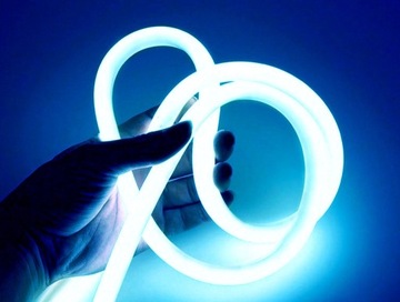 Taśma Neon Flex LED 360° Kolor niebieski 1M