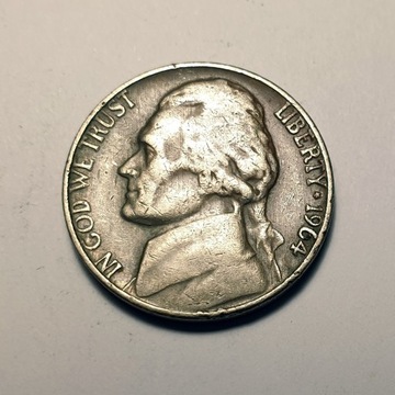 USA - Moneta 5 centów 5 cent 1964