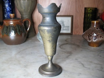 mosiądz wazon india stary posrebrzany