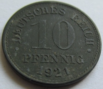 10 pfennig 1921 r. 