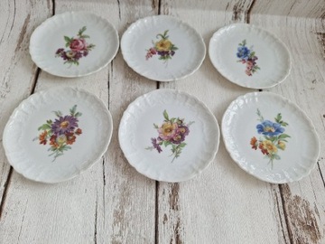 Paterki 6 sztuk Kaiser porcelana kwiatki