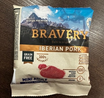 Bravery Iberian Pork Mini Adult DOG próbki 840g