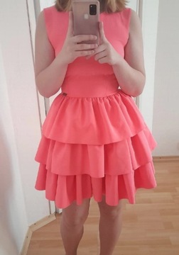 Sukienka różowa neon 