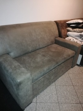 Sofa szarobeżowa kanapa 2 osobowa super stan
