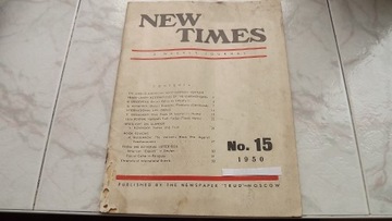 Stara gazeta "NEW TIMES" wydanie MOSCOW 1950r