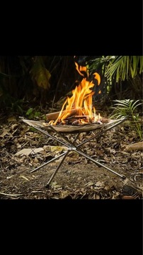 płonący stojak siatka ze stali nierdzewnej kempingowy składany Grill