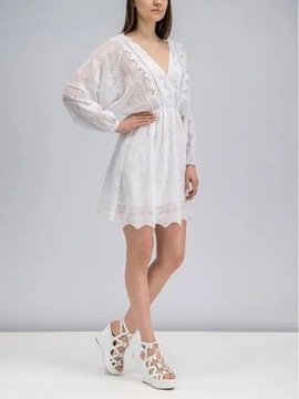 GUESS Sukienka  W92K81 WBJW0 biała