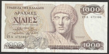 Grecja 1000 drachm 1987