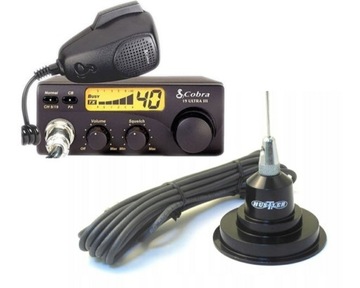 ZESTAW CB Radio UltraIII COBRA 19 Antena Magnesowa