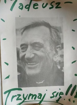 Plakat z wyborów prezydenckich 1990 mały Tadeusz Mazowiecki 29x43cm