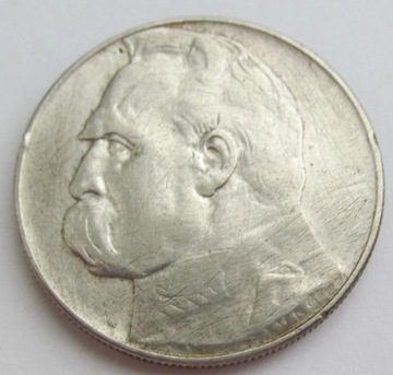 10 złotych Piłsudski 1935 r. (3) Ag oryginał