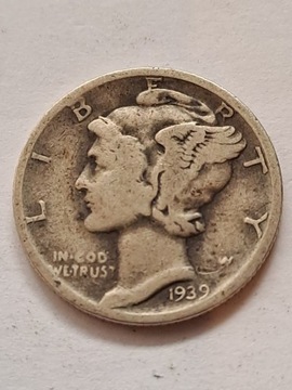 10 Centów 1939 r Mercury D USA