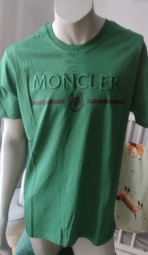 T-shirt koszulka męska Moncler zielona  r.S