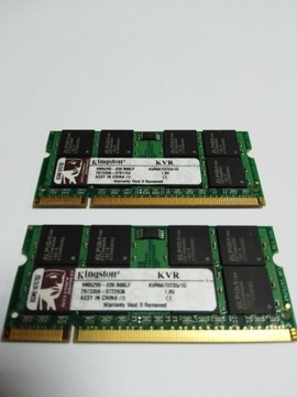 Pamięć RAM DDR2 KINGSTON 1GB KVR667D2S5/1G kpl 2GB