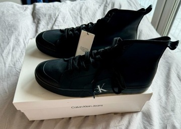 PIĘKNE SNEAKERY TRAMPKI CALVIN KLEIN TRIPLE BLACK