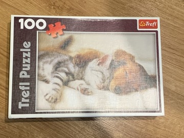 Puzzle Trefl kotek piesek zwierzęta kot pies 100