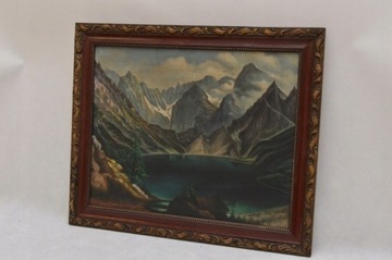 M. STAŃKO - Morskie Oko - stary obraz olejny TATRY