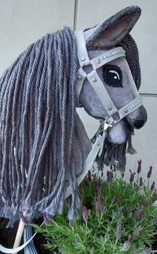 Hobby horse :koń na kiju:kantar +wodze:cieniowany!