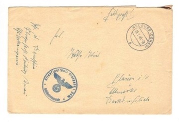 Feldpost 2.WK Schule Stargard Pommern 1940