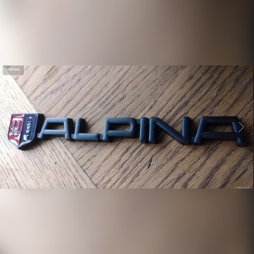 Emblemat ALPINA bmw 13cm Nowy czarny mat 