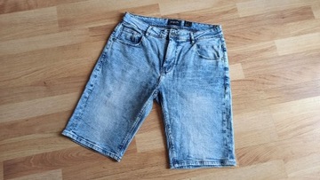 Spodenki jeansowe szorty slim fit House Denim W32