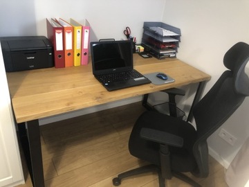 Stół , biurko z blatem dębowym 160x80 Loft