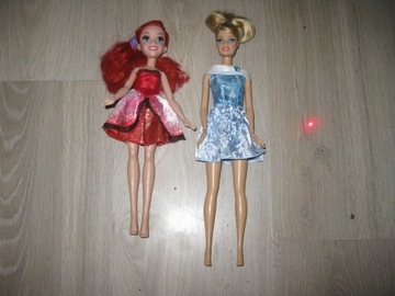 Lalki Arielka i Barbie zestaw wysokość około 30 cm