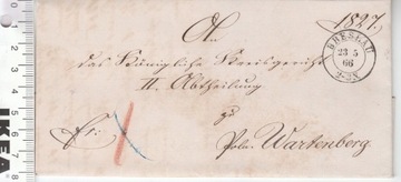 Niemcy Breslau Wartenberg Dokument list koperta unikat z 19 wieku