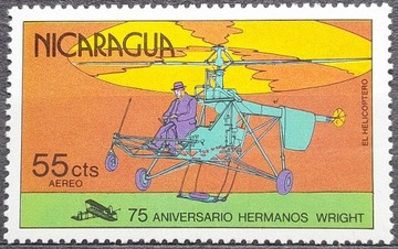 Nikaragua - 75 rocz. pierw. lotu braci Wright **