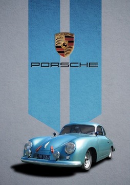 Porsche - samochody  reprint , plakaty